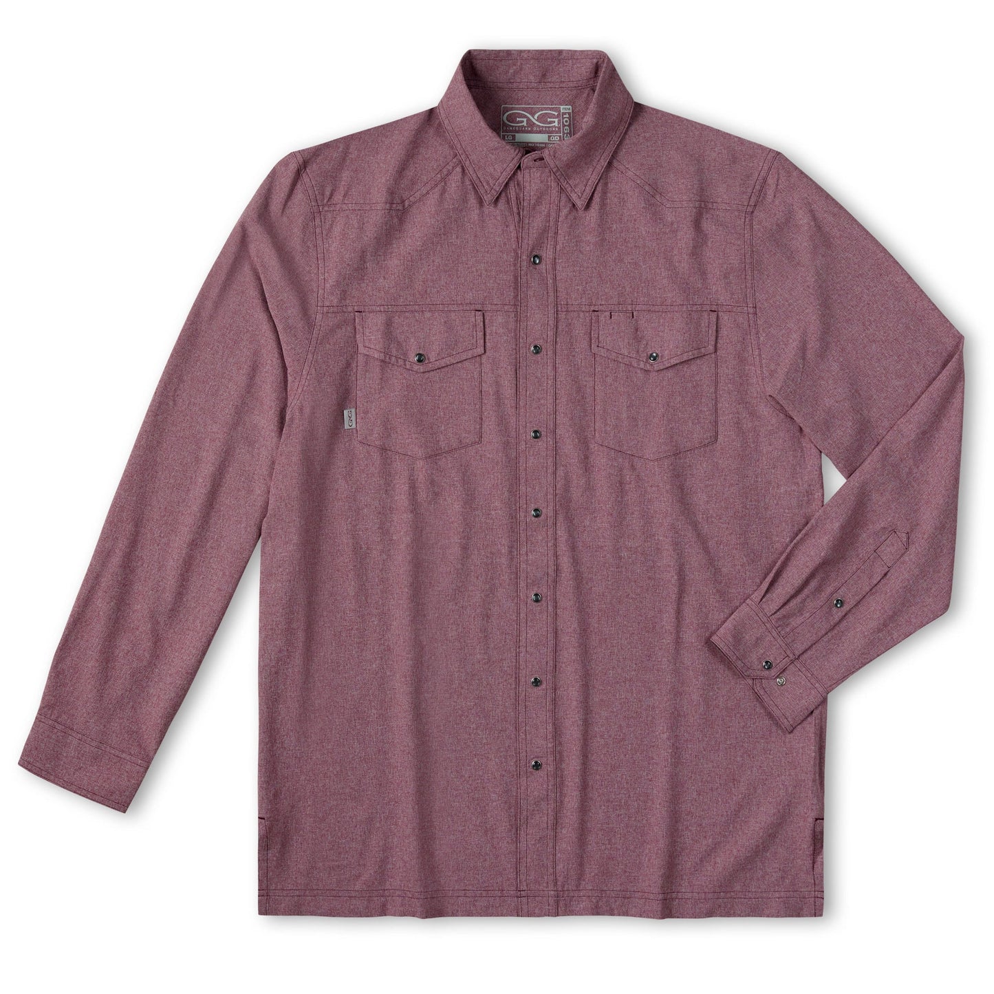 GameGuard - Maroon Pearl Snap Shirt | Long Sleeve