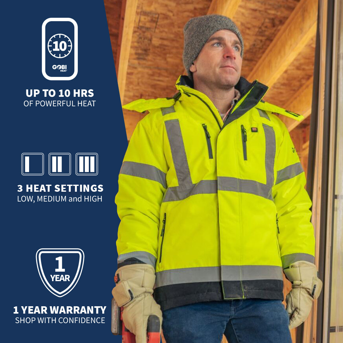 Gobi Heat Flash Heated Hi Vis Jacket