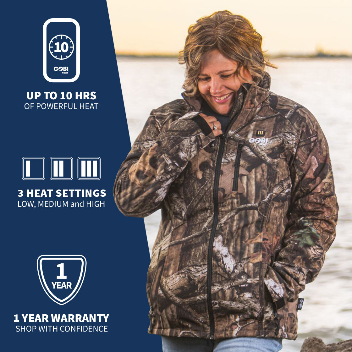 Gobi Heat Sahara Women's Heated Hunting Jacket - Mossy Oak Camo