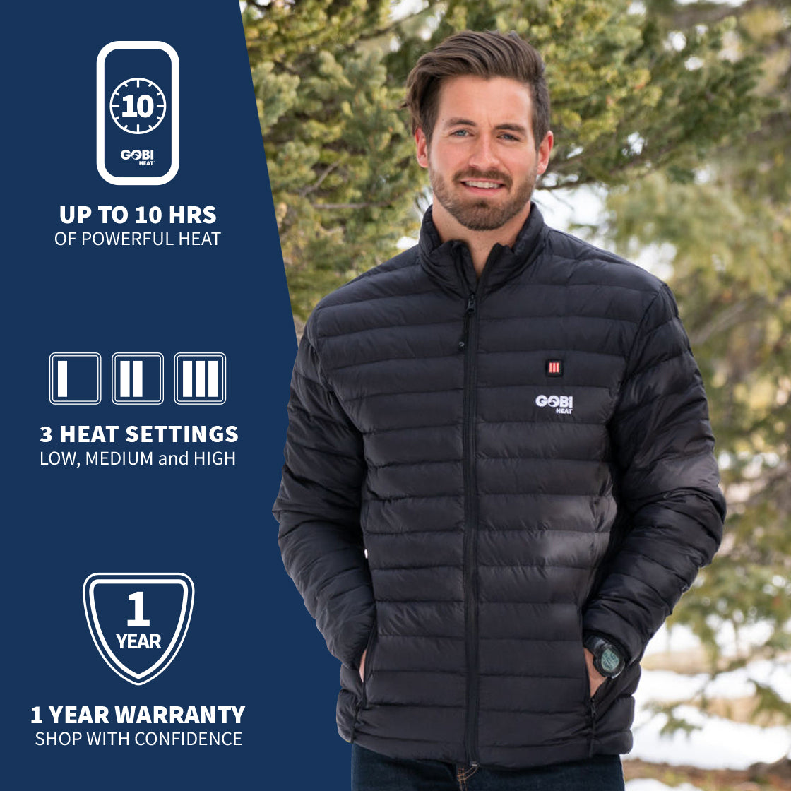 Gobi Heat Wolf Mens Heated Jacket