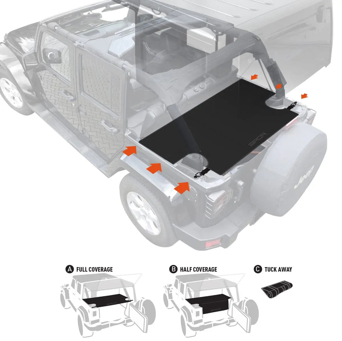 GPCA Jeep Wrangler JK 4DR Cargo Freedom Pack LITE
