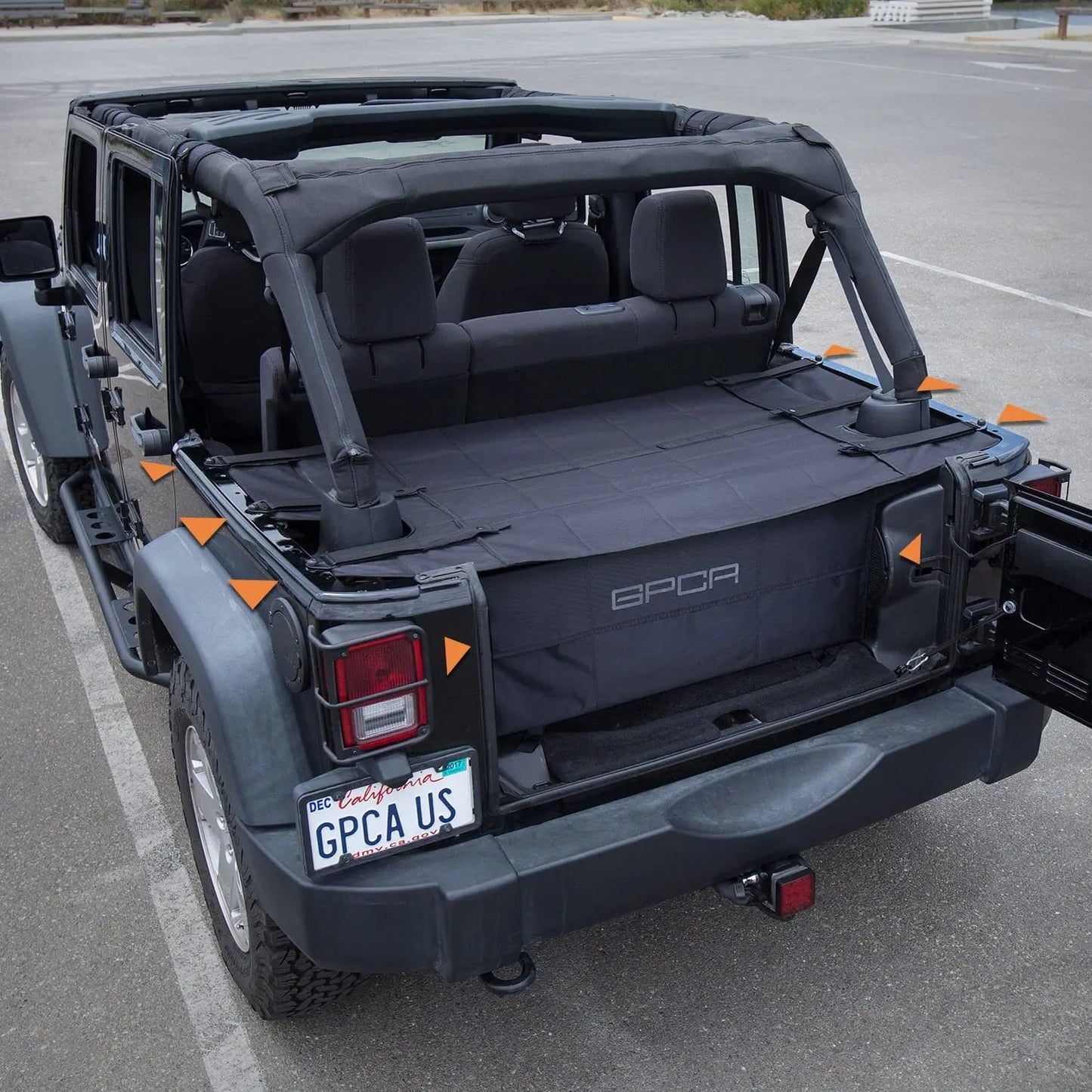 GPCA Jeep Wrangler JK 4DR Cargo Cover PRO Freedom Pack