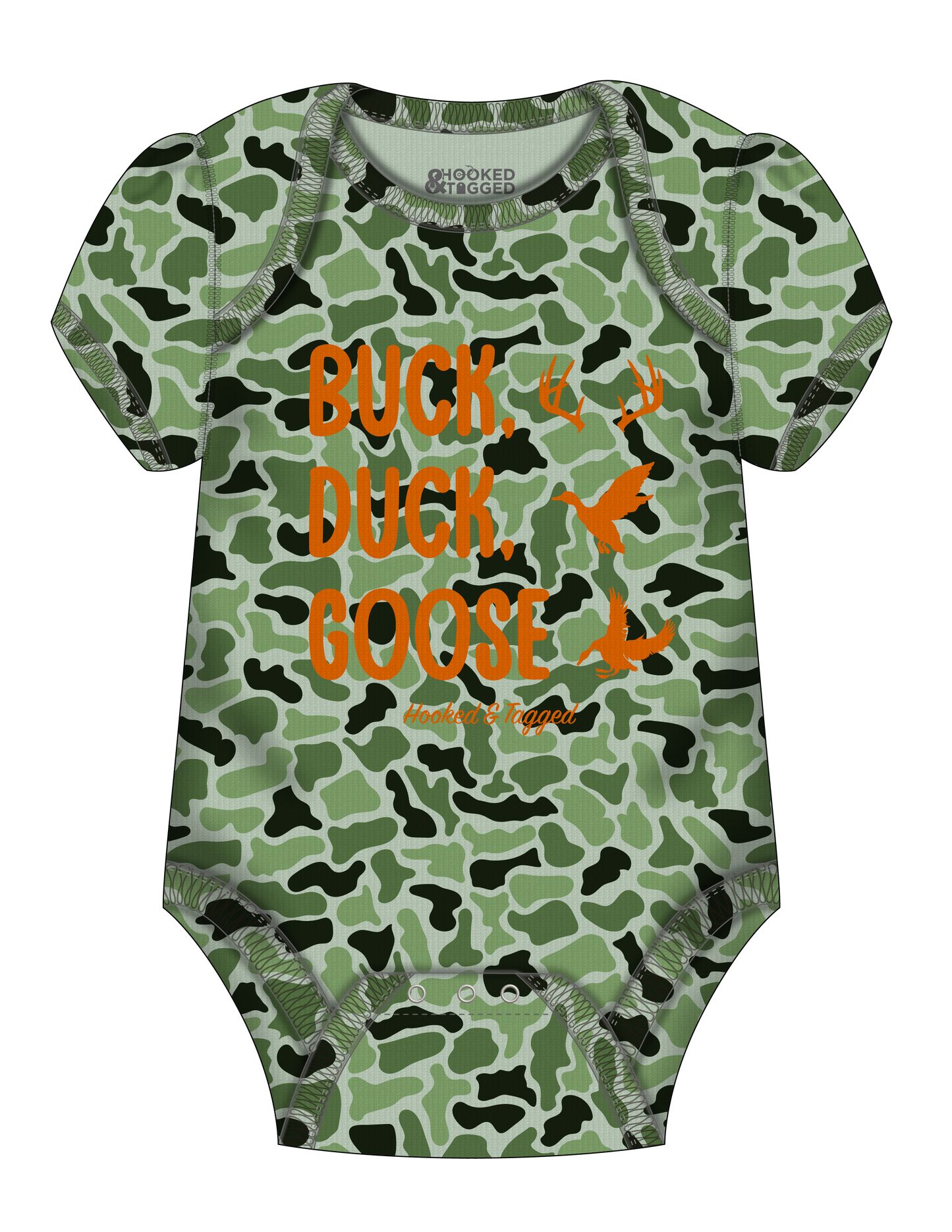 Hooked & Tagged  - Buck, Duck, Goose Onesie