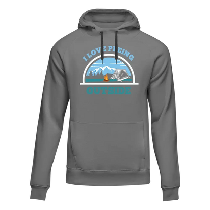 Outdoorzees I Love Peeing Outside Men Adult Fleece Hoodie