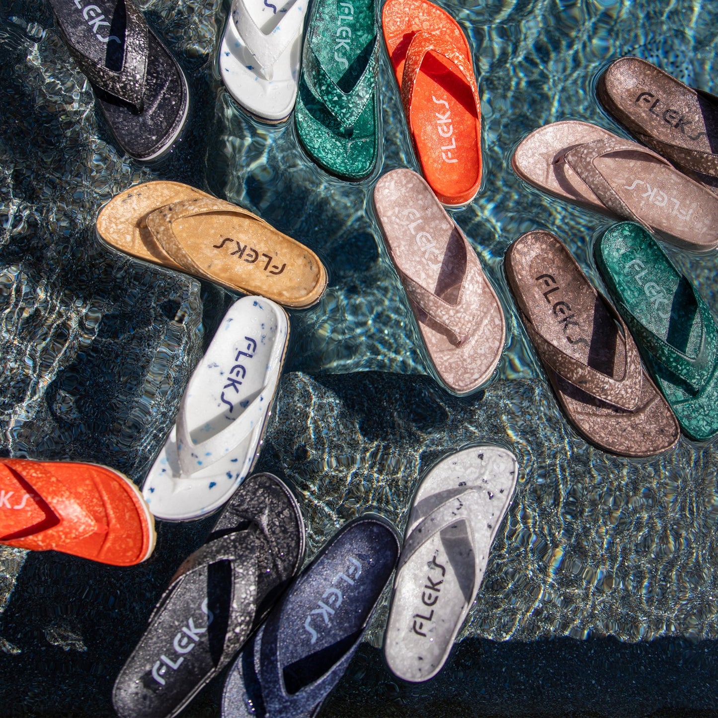 Fleks West Beach Flip Flop - Deep Blue Sea