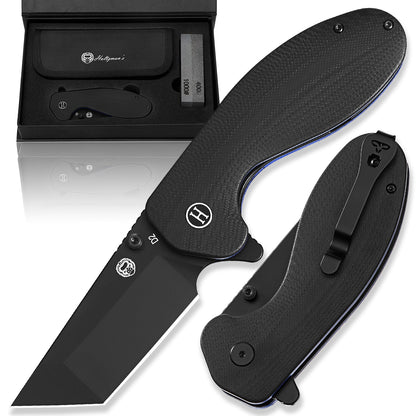 Holtzman's Gorilla Survival The Pioneer Folding Pocket Knife Giftset for Men and Women (Black and Blue)