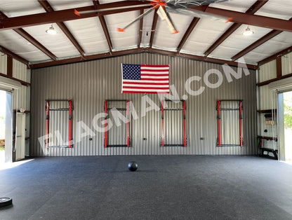 Flagman of America Nylon American Flag with Grommets Along Edges for Wall Hanging *Made in USA*