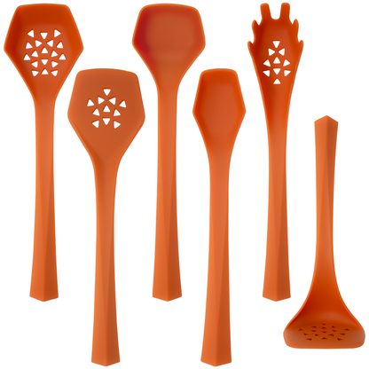 DFACKTO 6 Piece Heavy Duty Kitchen Utensil Set // Orange