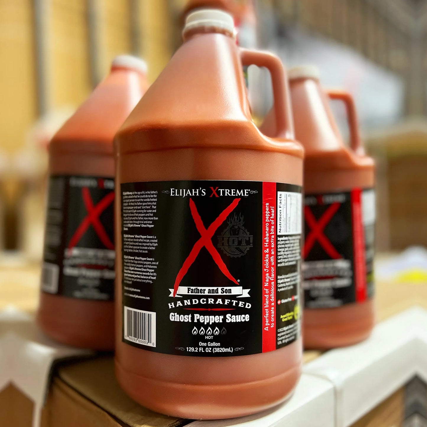 Elijah's Xtreme Ghost Pepper Hot Sauce Gallon (128oz)
