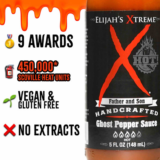 Elijah's Xtreme Ghost Pepper Hot Sauce (12 pk Case)