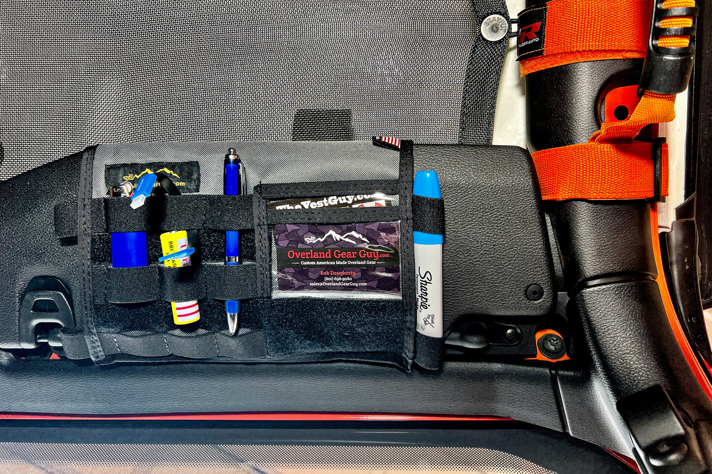 Overland Gear Guy Jeep Gladiator MOLLE Visor Organizer - Tacoma Visor
