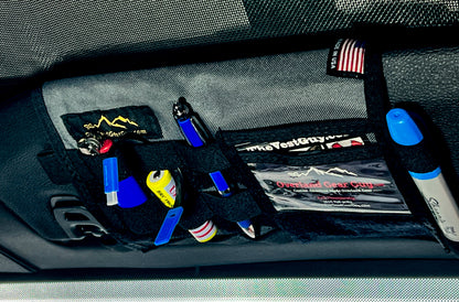 Overland Gear Guy Jeep Gladiator MOLLE Visor Organizer - Tacoma Visor