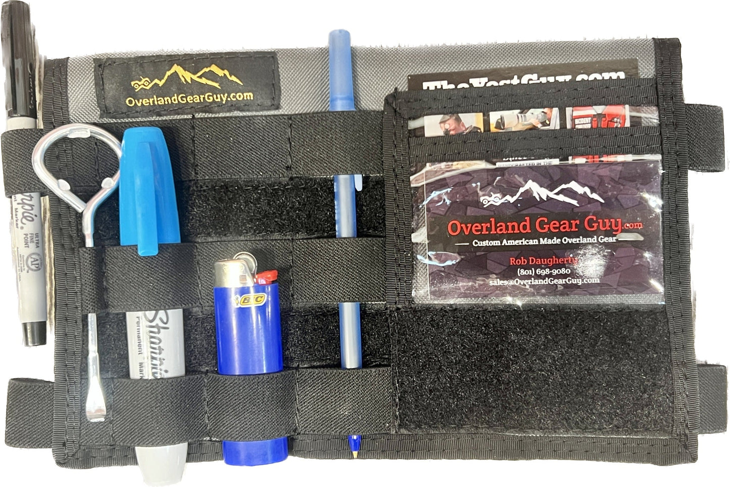 Overland Gear Guy Jeep Gladiator MOLLE Visor Organizer - Tacoma Visor