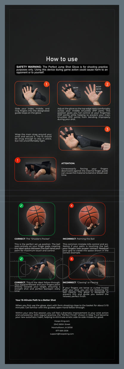 HoopsKing Perfect Jump Shot Glove | Basketball Shooting Glove