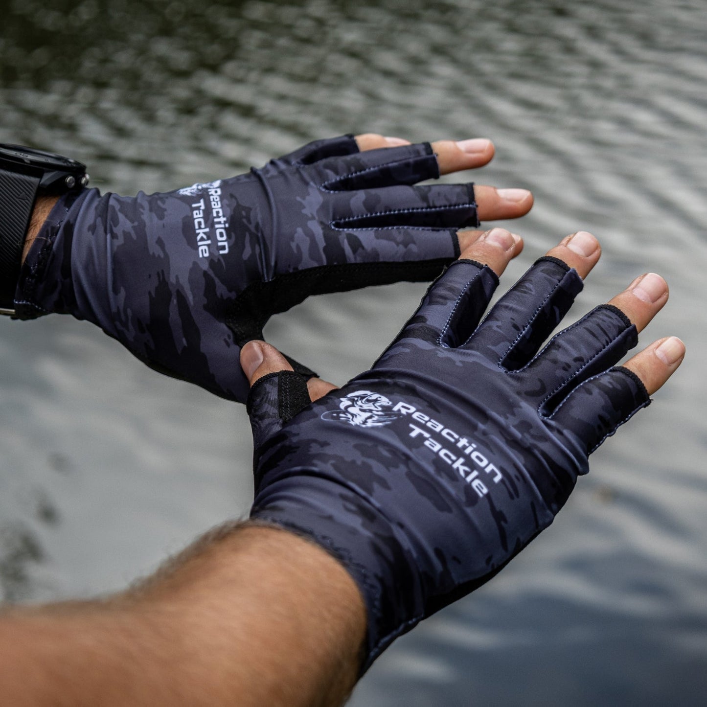 Reaction Tackle UV Fishing Gloves UPF 50+