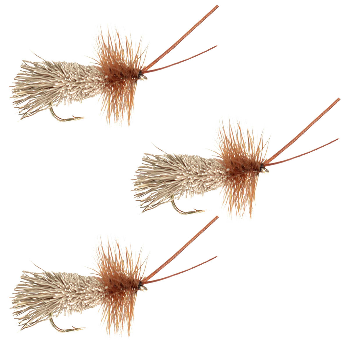 The Fly Fishing Place 3 Pack Goddard Caddis Dry Fly - Size 14