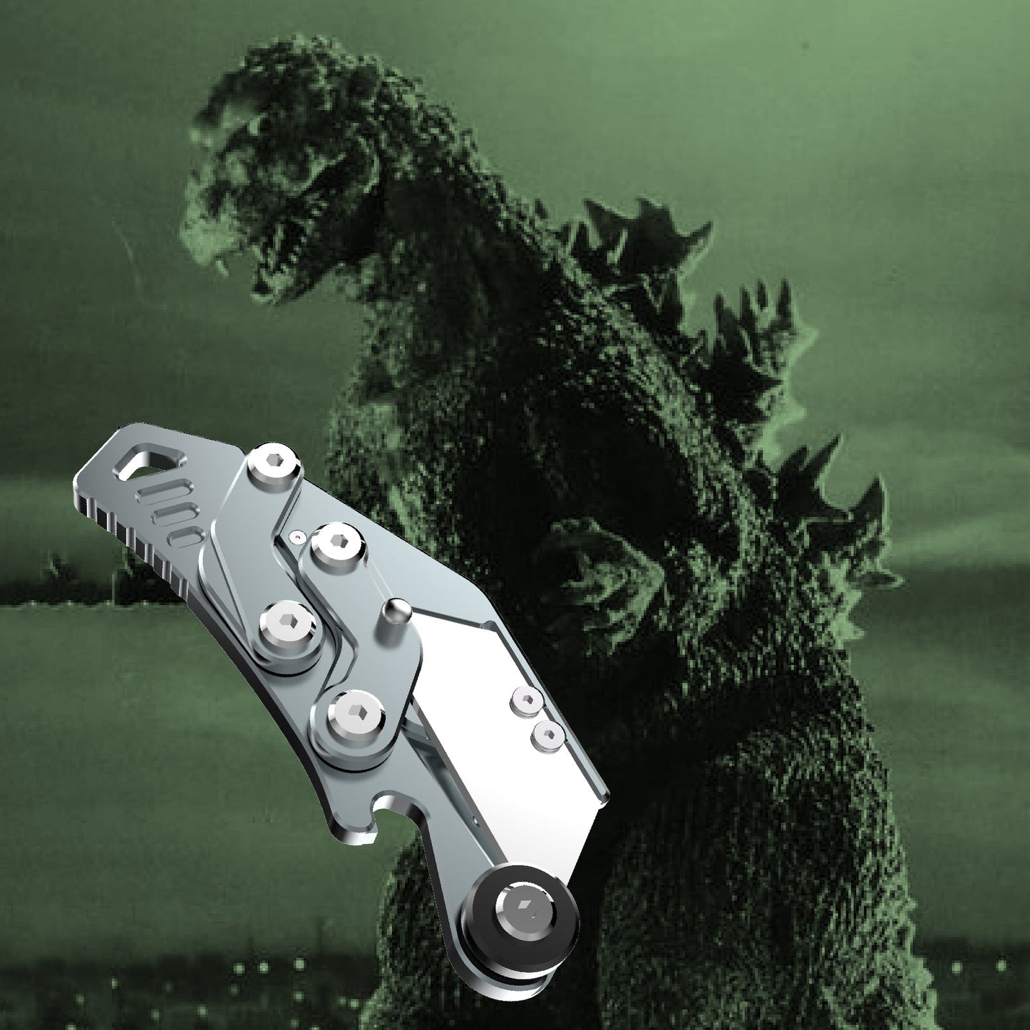 Stinger Survival Tools Godzilla Tool, Folding Pocket Utility - Space Grey