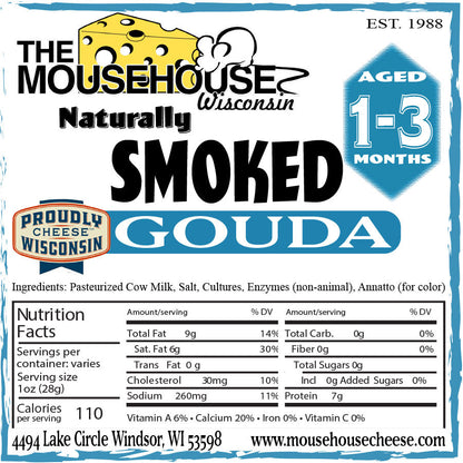 Mousehouse Cheesehaus Smoked Gouda, Approx wt. 12oz