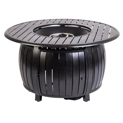 Balkene Home Grand Cooper 44" Round Aluminum Convertible Gas Fire Pit Table