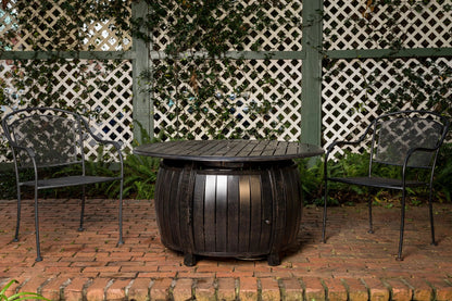 Balkene Home Grand Cooper 44" Round Aluminum Convertible Gas Fire Pit Table