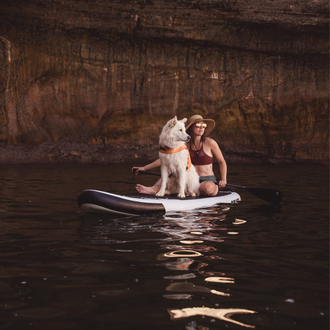 SolVida GrandSol Oasis Pack: 11' 4'' Inflatable Paddle Board + Paddle, Pump, Detachable Fin, & Carrying Case