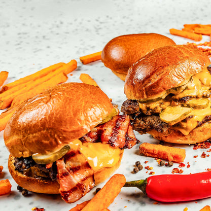 Pig of the Month BBQ Grass-Fed Beef Brisket Blend Smash Burgers