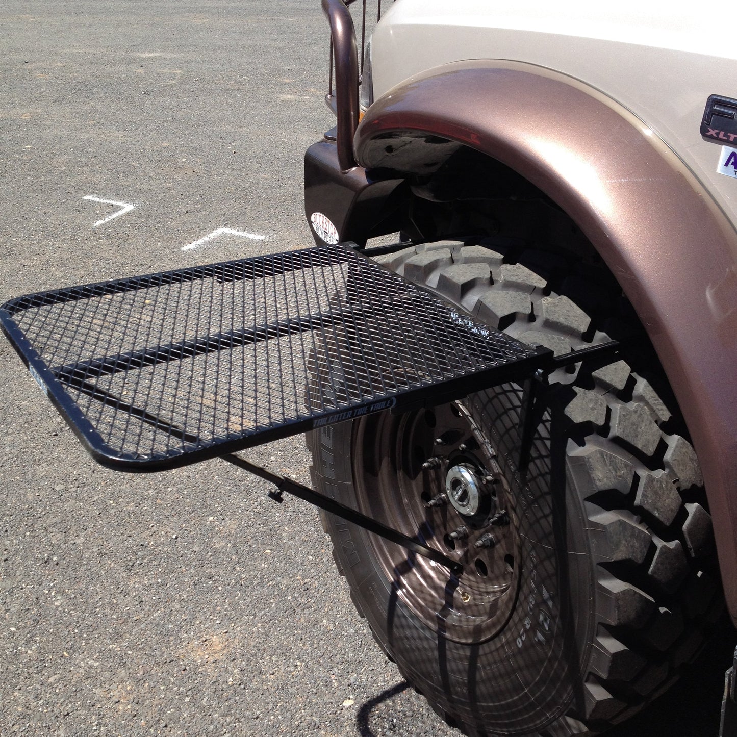 Tailgaters Tire Table Large Aluminum Camping Table