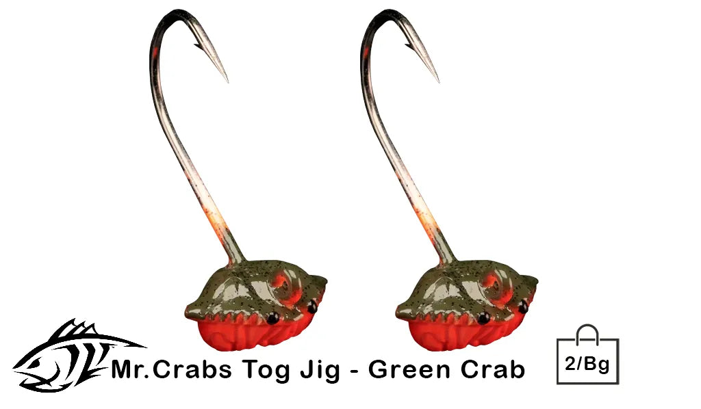 Lunker City 3/4oz Mr. Crabs Tog Jigs 2/Bag