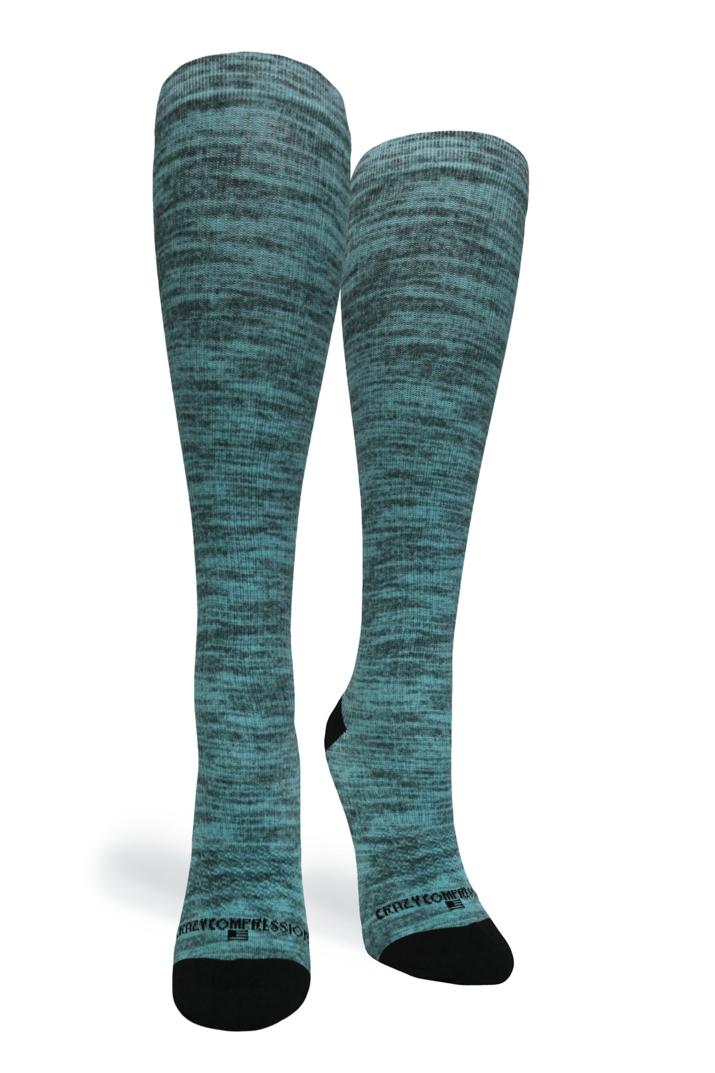 Crazy Compression Green Heather - (Standard & Extra Wide)