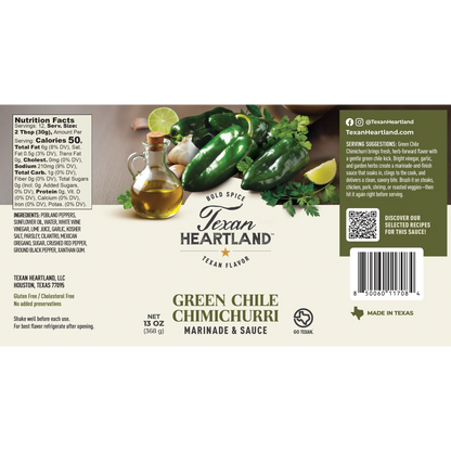 Texan Heartland Green Chile Chimichurri Marinade & Sauce