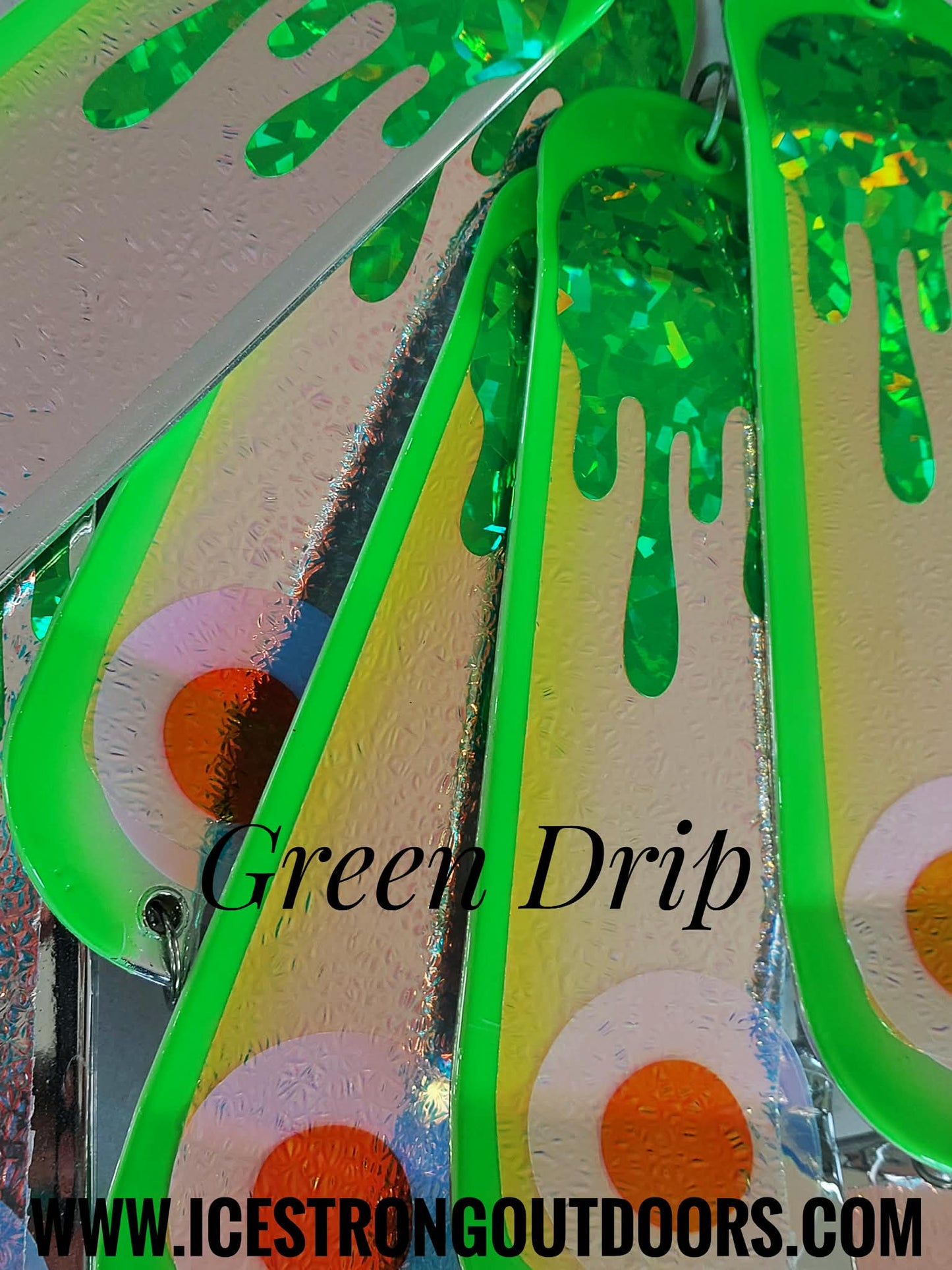 Ice Strong Outdoors - 8.5" Dual Fin Flasher Series - Painted Glow/UV Series - NEW 2026!