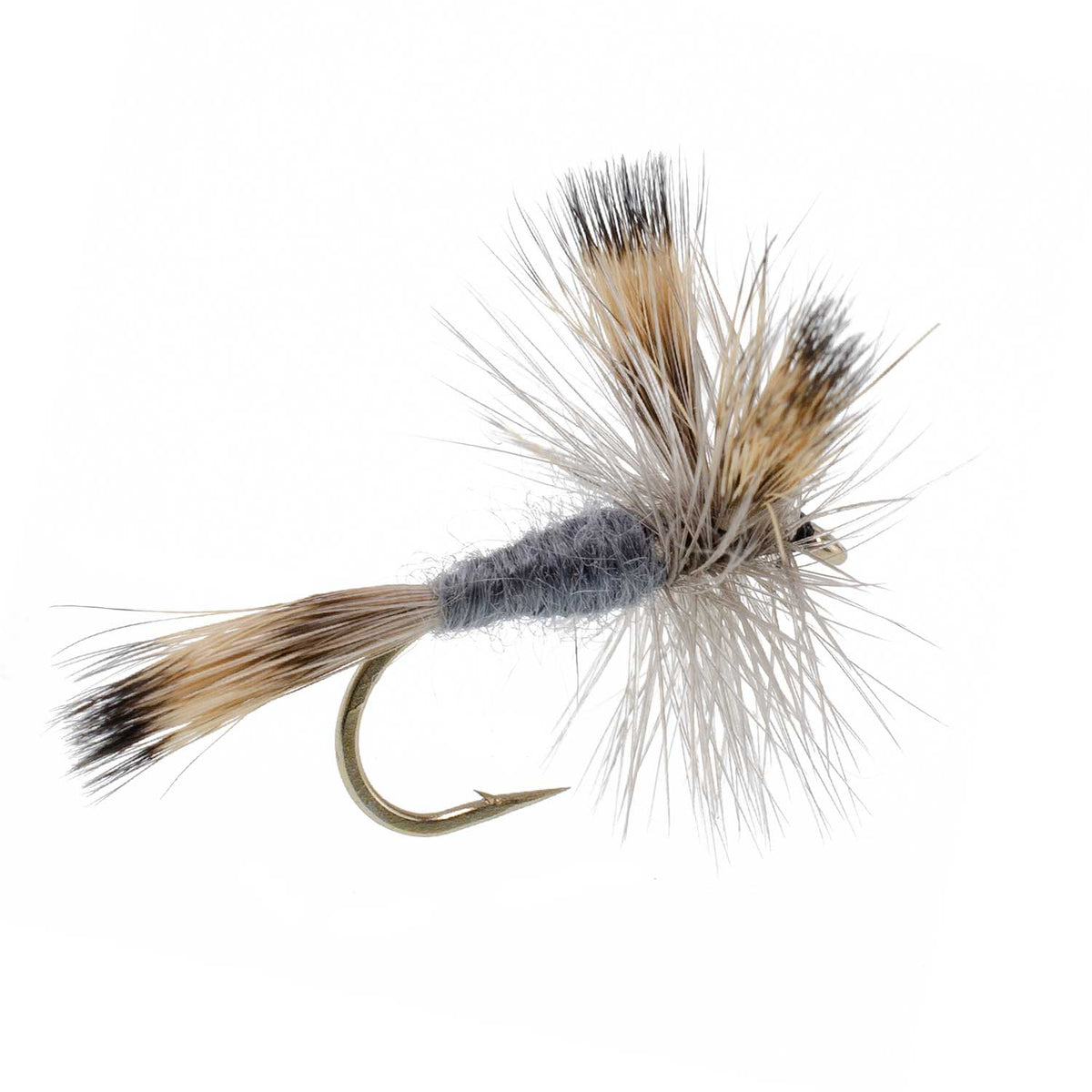 The Fly Fishing Place Gray Wulff Classic Trout Dry Fly - 6 Flies Hook Size 8