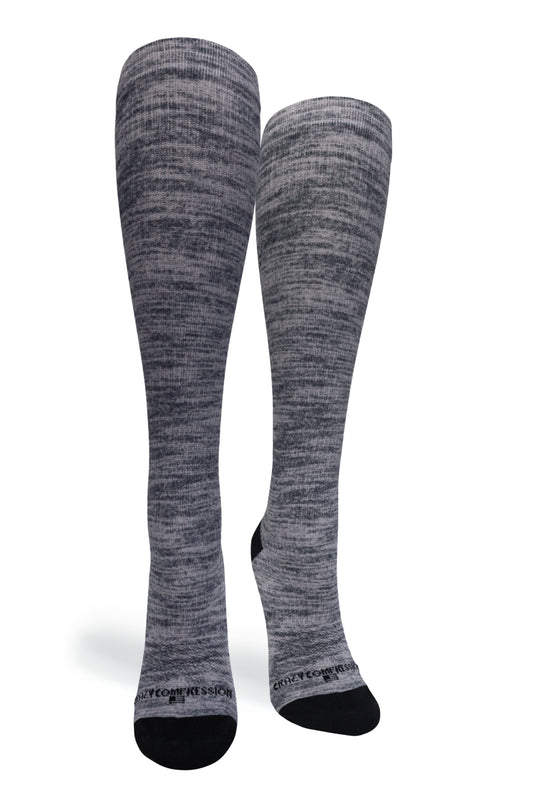 Crazy Compression Grey Heather - (Standard & Extra Wide)
