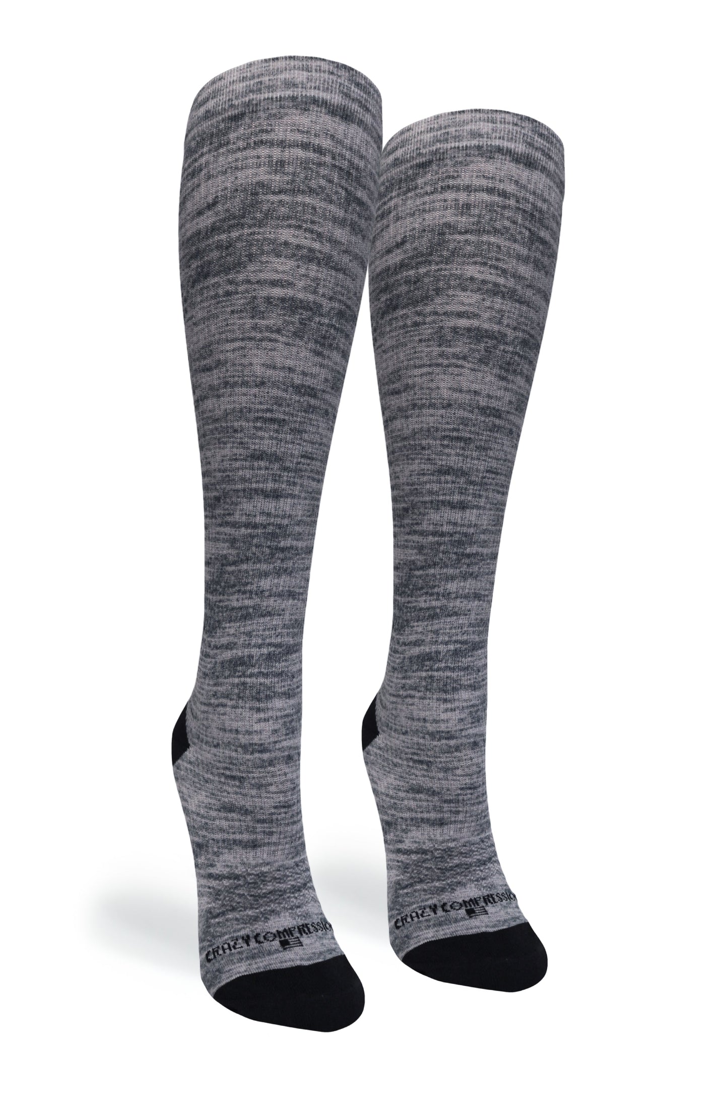 Crazy Compression Grey Heather - (Standard & Extra Wide)