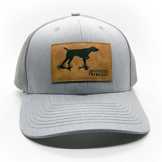 Hooked & Tagged  - Pointer Dog Patch Hat
