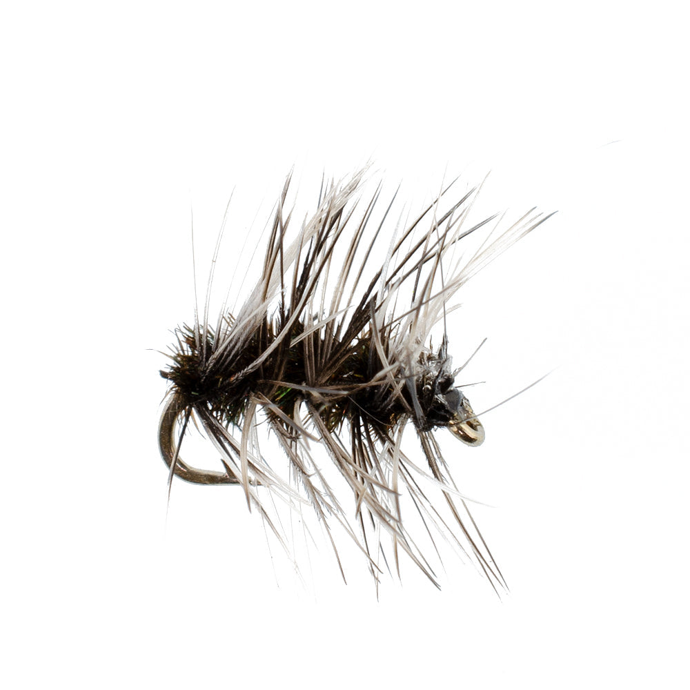 The Fly Fishing Place Barbless Griffiths Gnat Midge Trout Dry Fly Fishing Flies - 6 Flies Size 18