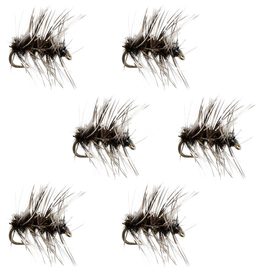 The Fly Fishing Place Barbless Griffiths Gnat Midge Trout Dry Fly Fishing Flies - 6 Flies Size 20