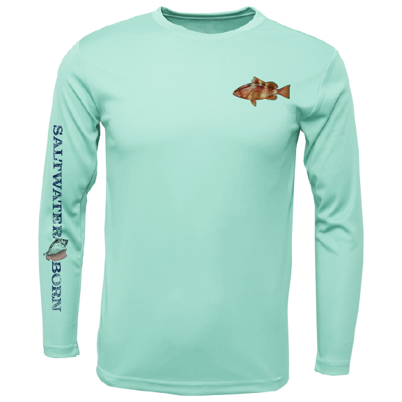 SK Grouper on Chest Long Sleeve UPF 50+ Dry-Fit Shirt