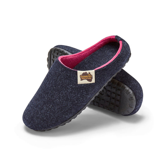 Gumbies Outback Slippers - Women's - Navy & Pink