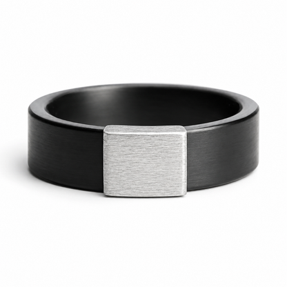 Everyday Outdoors Gunmetal 7mm 14kt White Gold Barrel Band