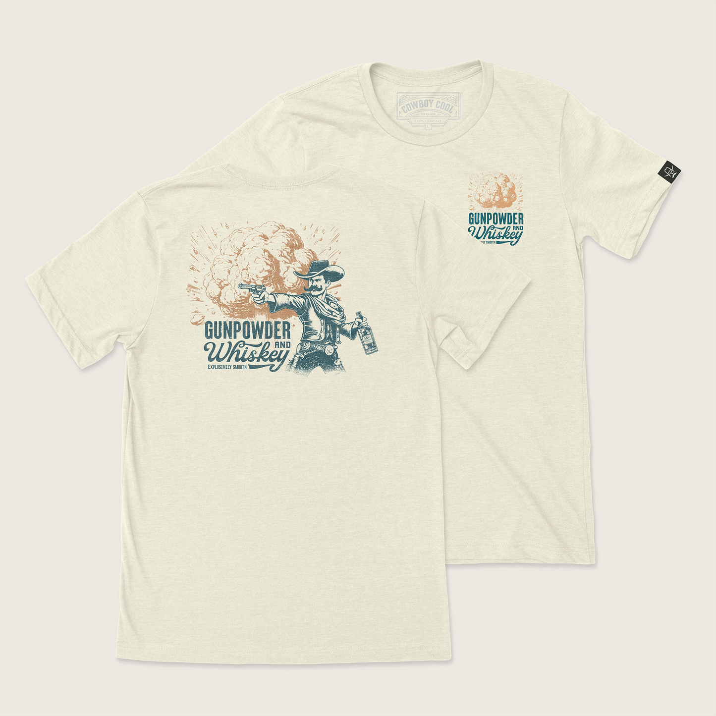Cowboy Cool Gunpowder & Whiskey T-Shirt