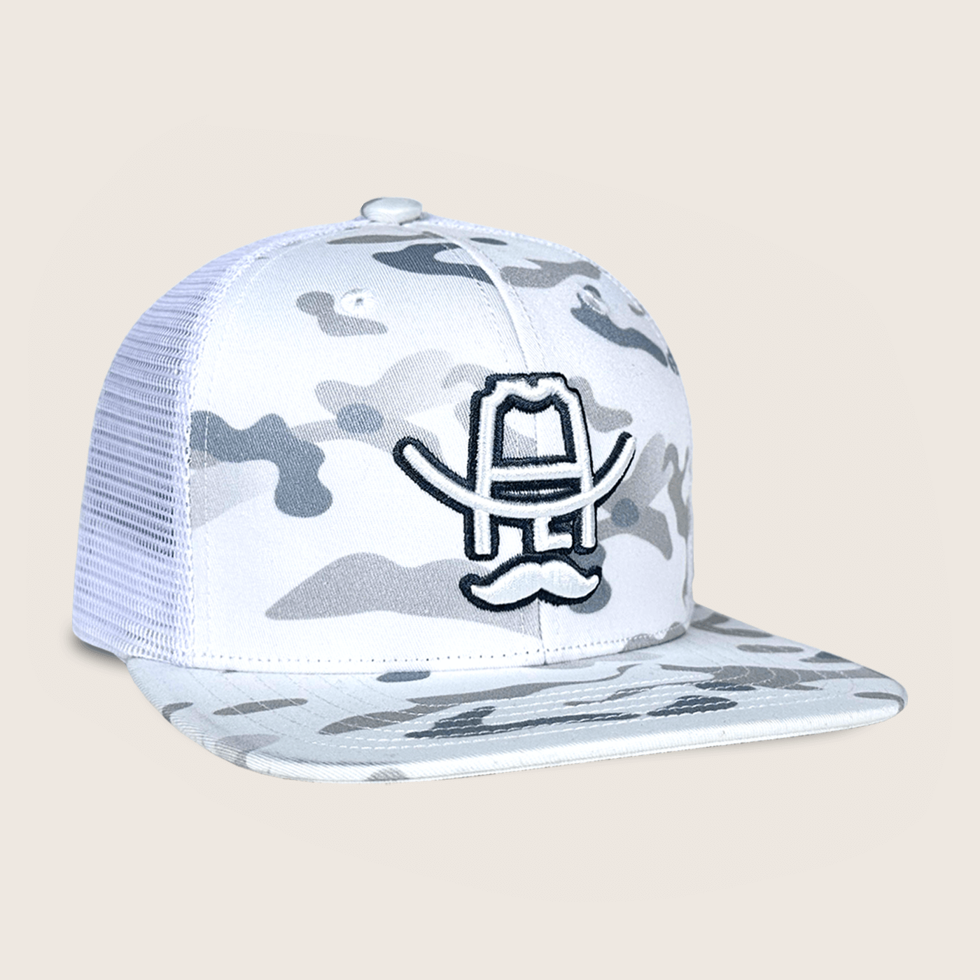 Cowboy Cool Hank 3D Hat - Snow Camo