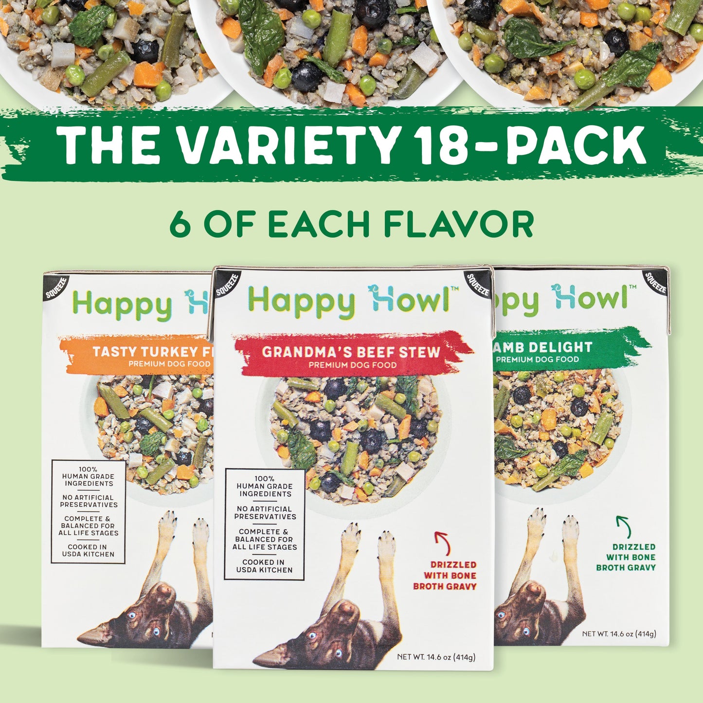 Happy Howl 100% Human-Grade Dog Food