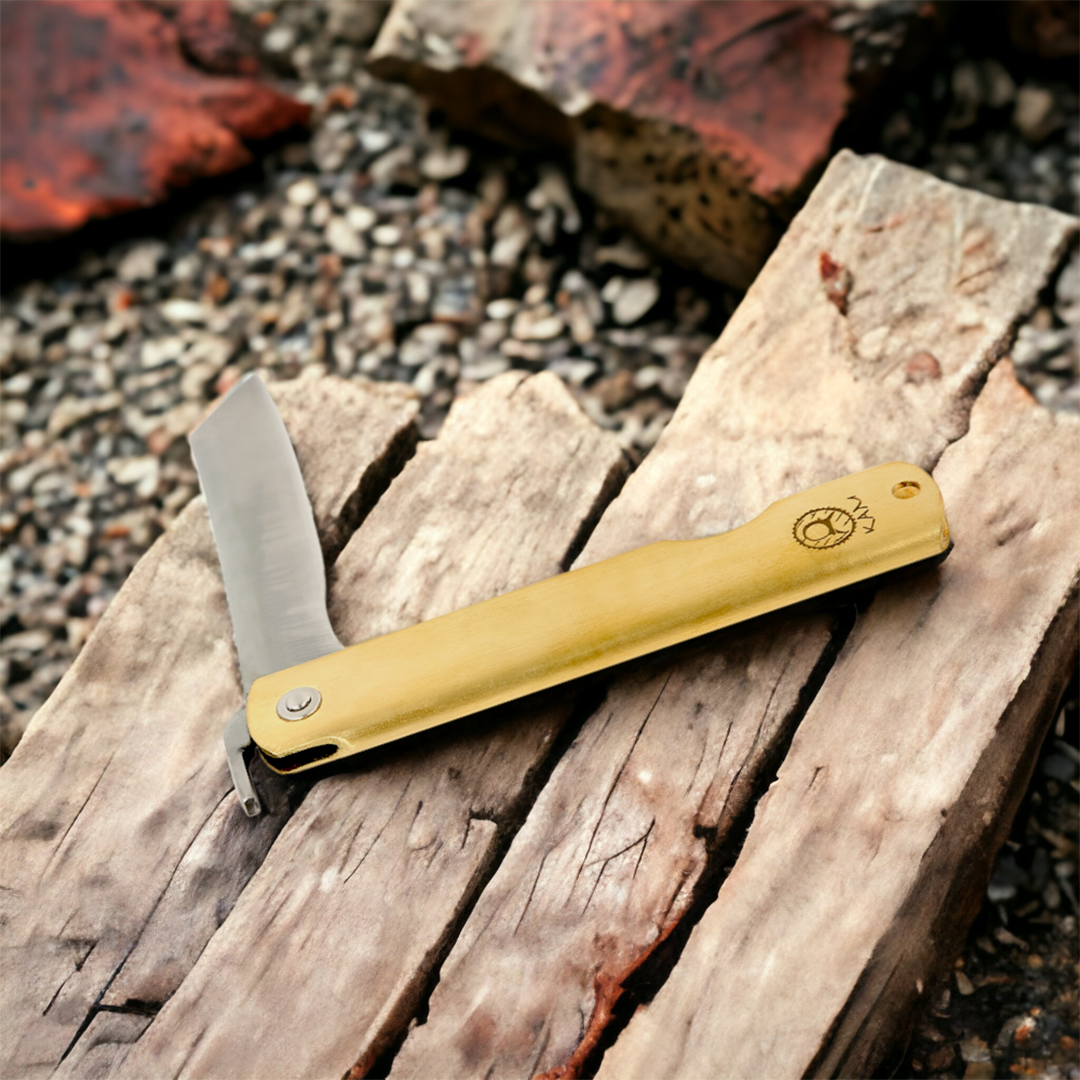 Kam Knife - HIGO - Brass Handle - Pocket Knife