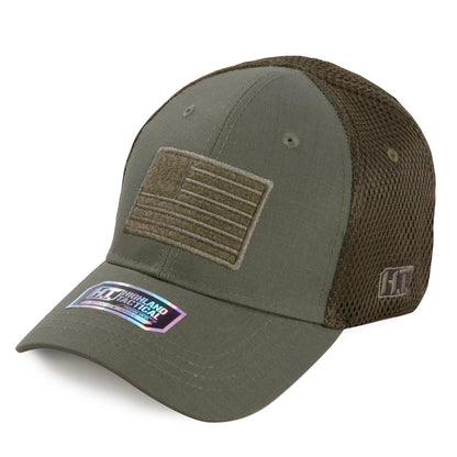Highland Tactical American Flag Velcro - Soft Mesh Hat