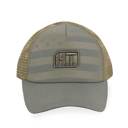 Highland Tactical US Flag w/HT Embroidery - Puff Trucker Mesh Hat
