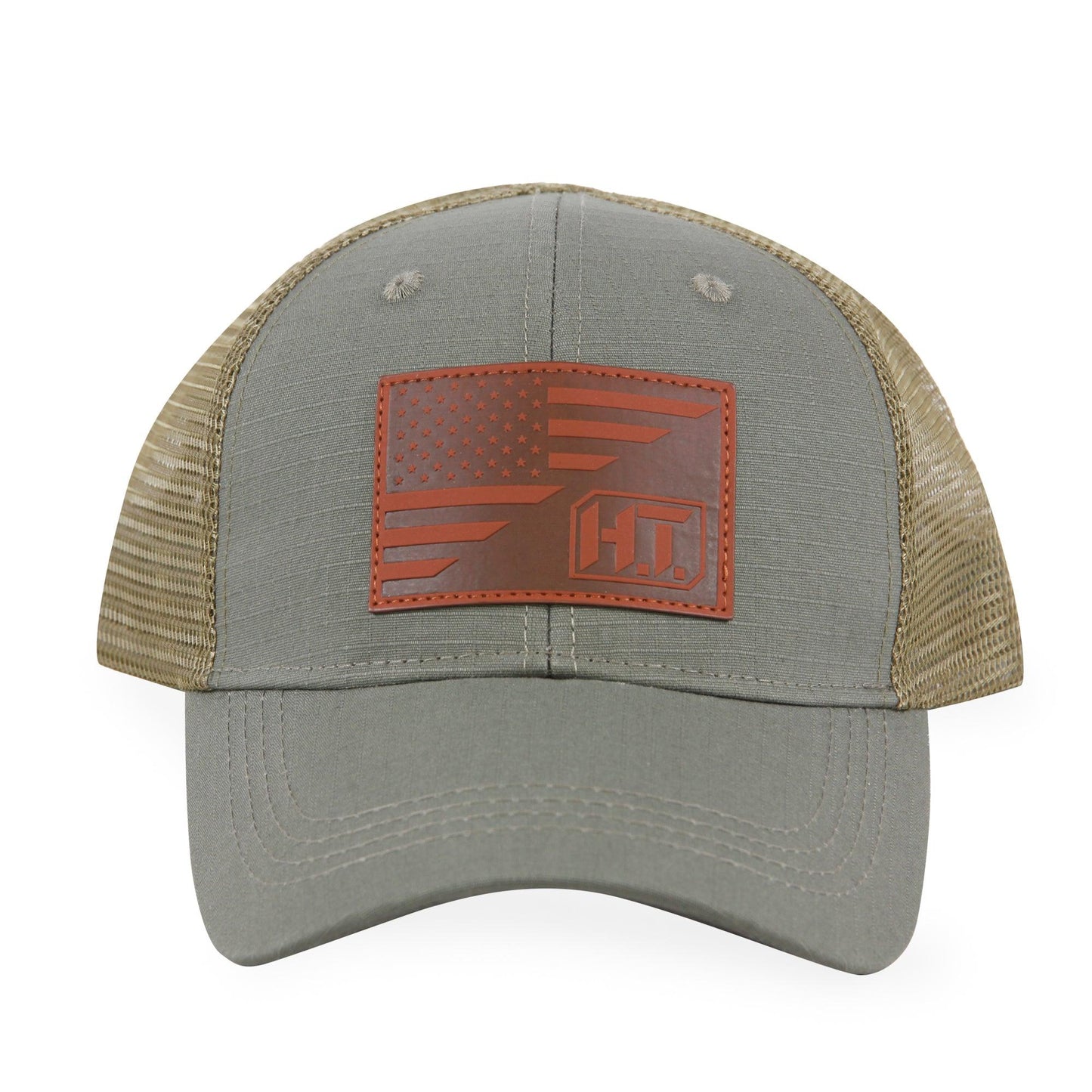 Highland Tactical American Flag/HT Leather Logo-Trucker Mesh