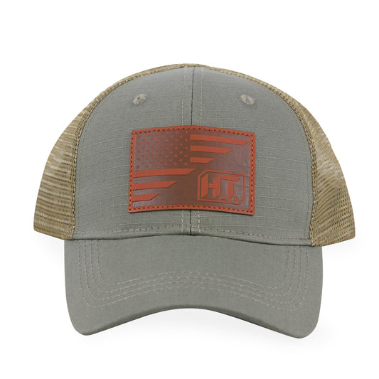 Highland Tactical American Flag/HT Leather Logo-Trucker Mesh
