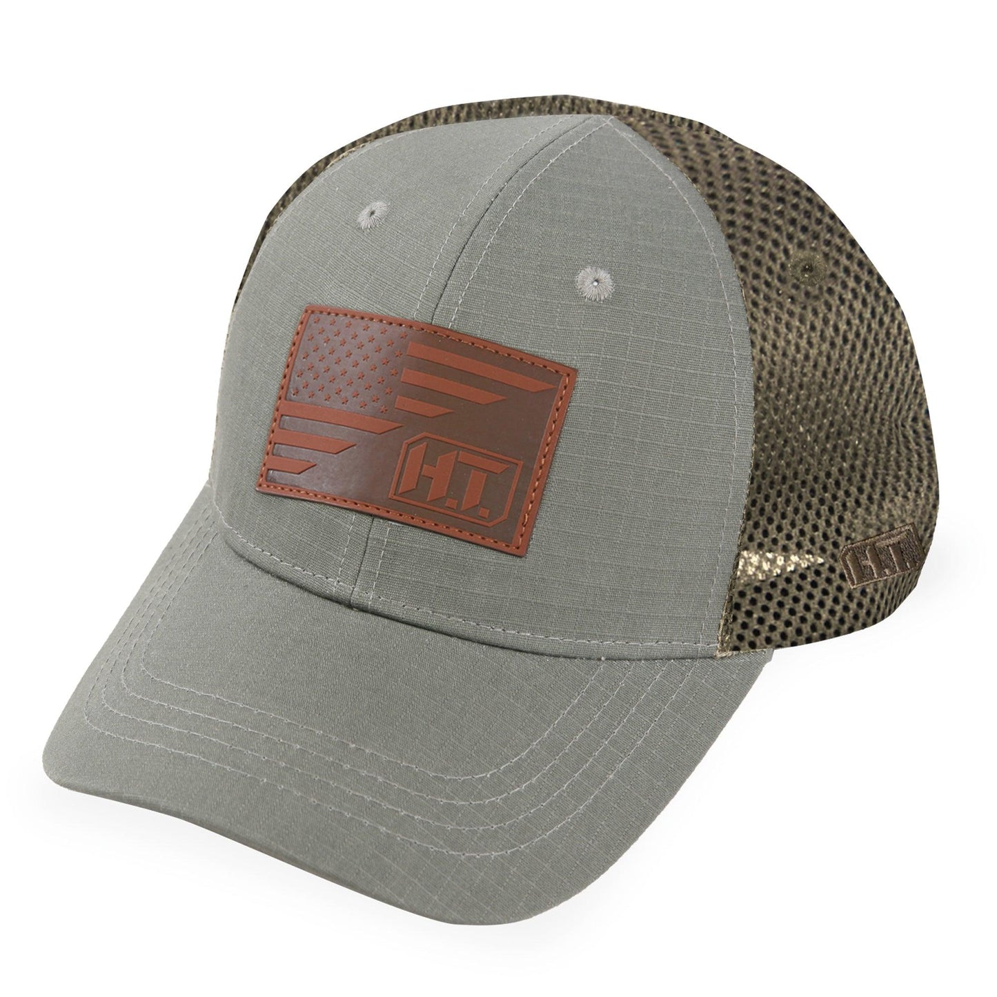 Highland Tactical American Flag/HT Leather - Soft Mesh Hat
