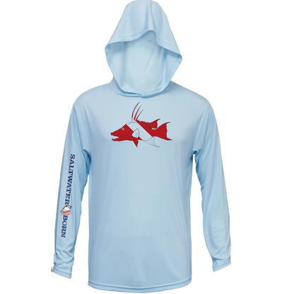 Saltwater Born Hogfish Diver Long Sleeve UPF 50+ Dry-Fit Hoodie